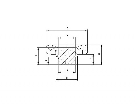 Sterngriff LMA - Technische Zeichnung | Kuala Kunststofftechnik GmbH